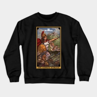 The Goddess Athena The Emperor Tarot Card Crewneck Sweatshirt